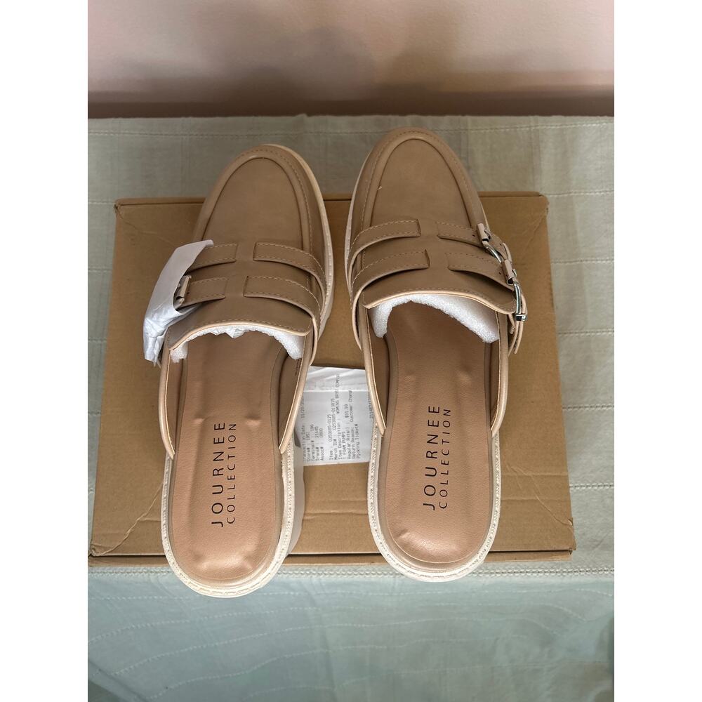 Journee Collection Brydie Women's Tan Platform Mule Pump Tru Comfort Foam Sz 12 - Picture 14 of 14